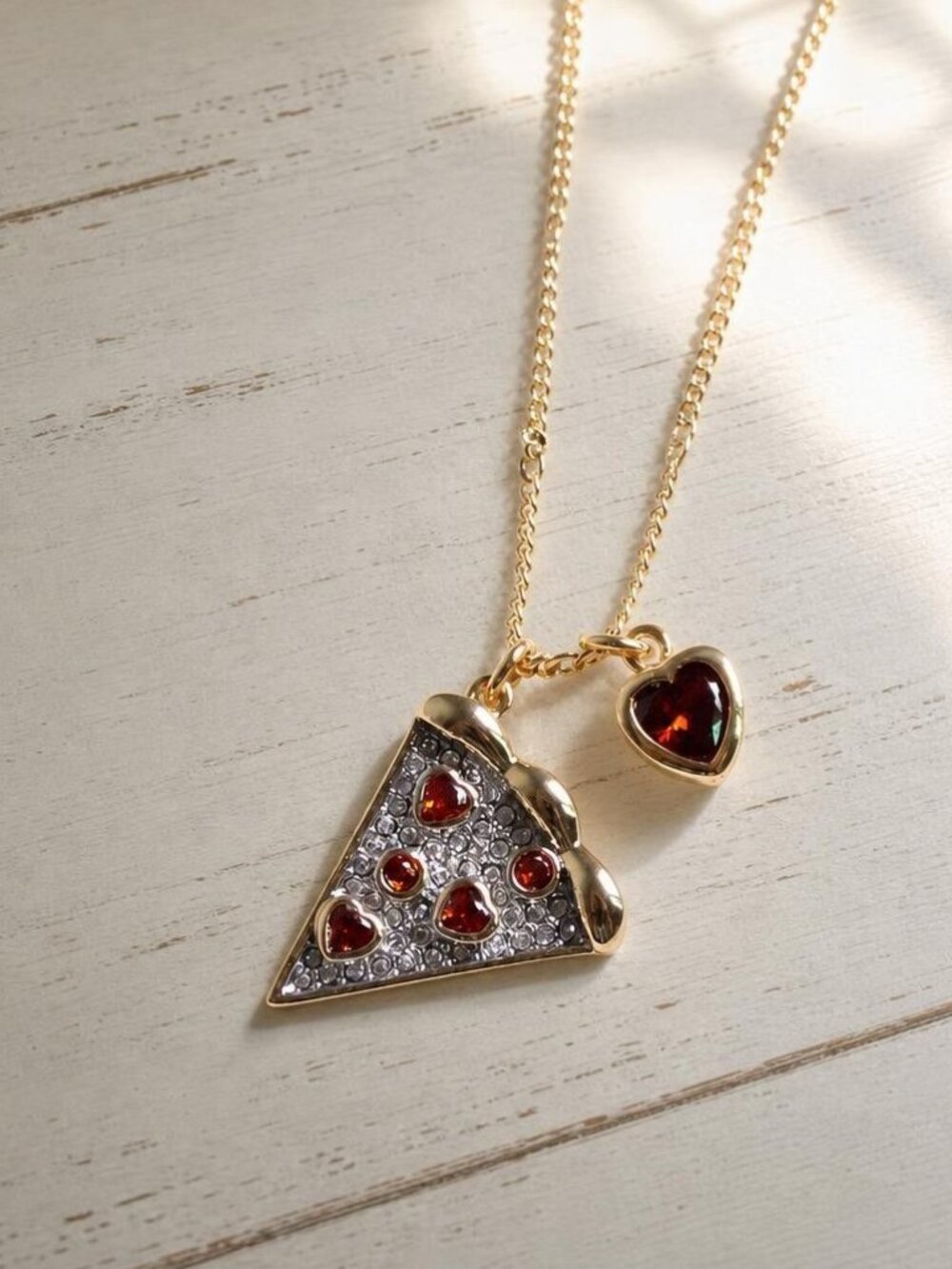 Kate Spade Pizza My Heart Gold Pendant Necklace